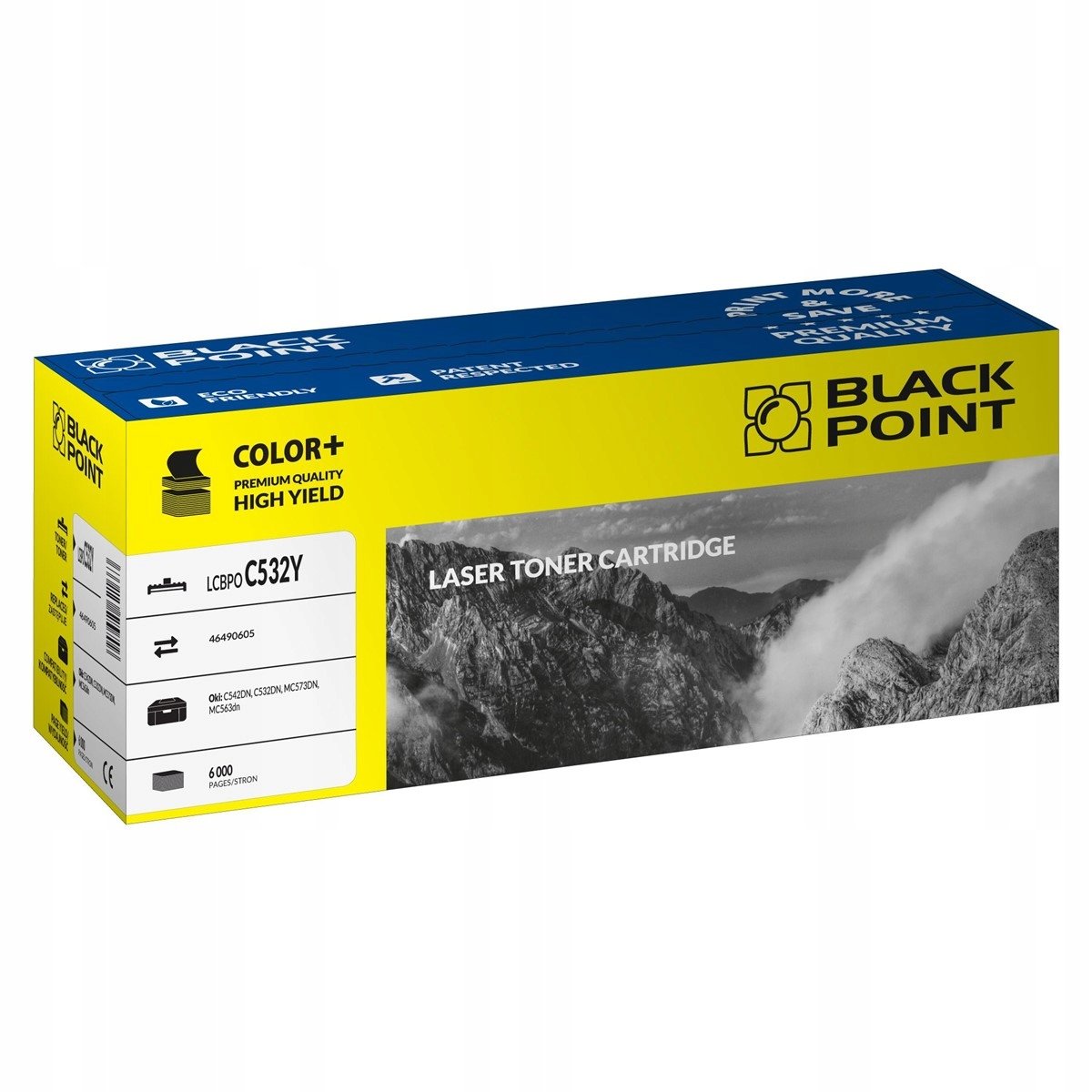Black Point Toner żółty do Oki MC563dn 46490605