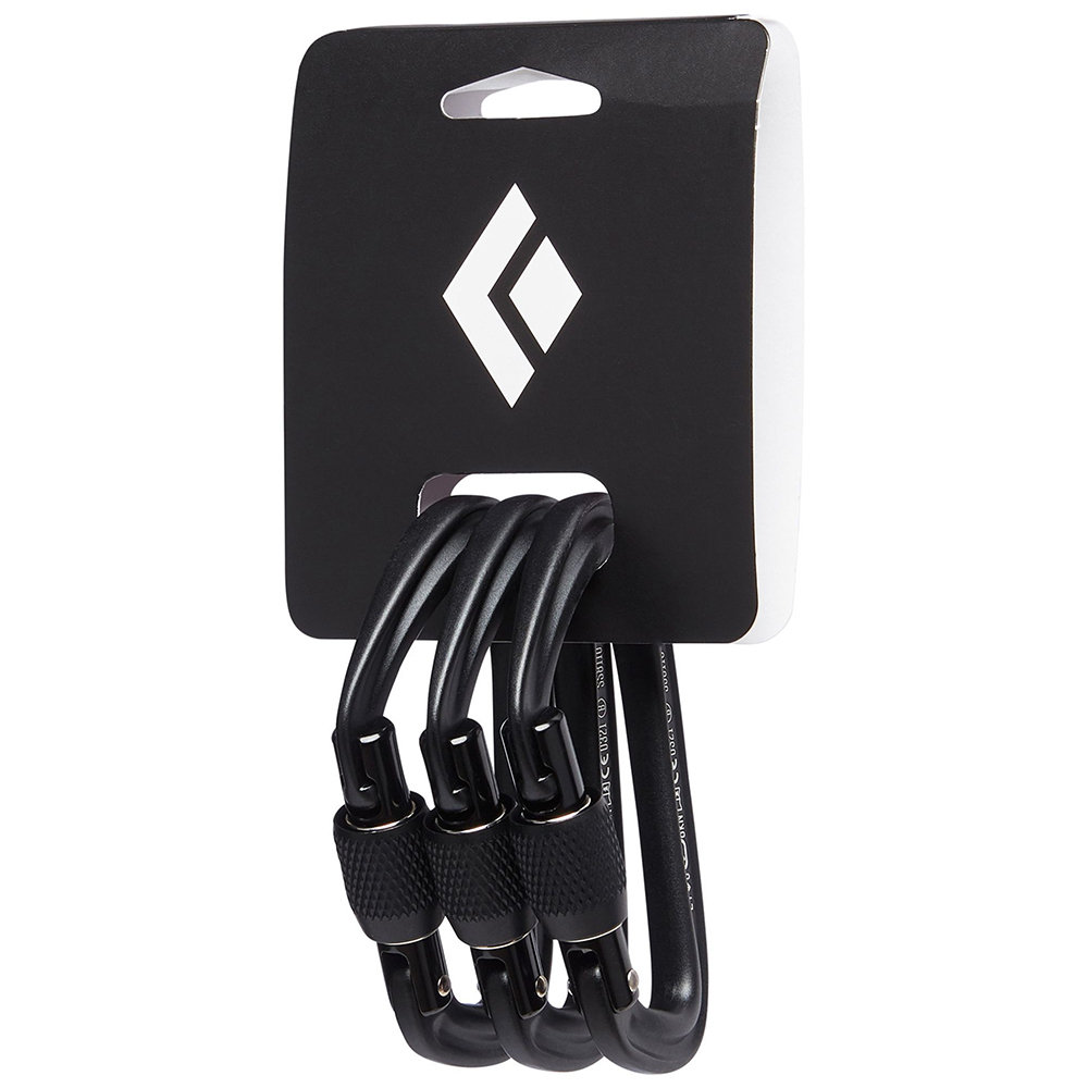 Karabinki Black Diamond HotForge Screwgate 3 Pack - black