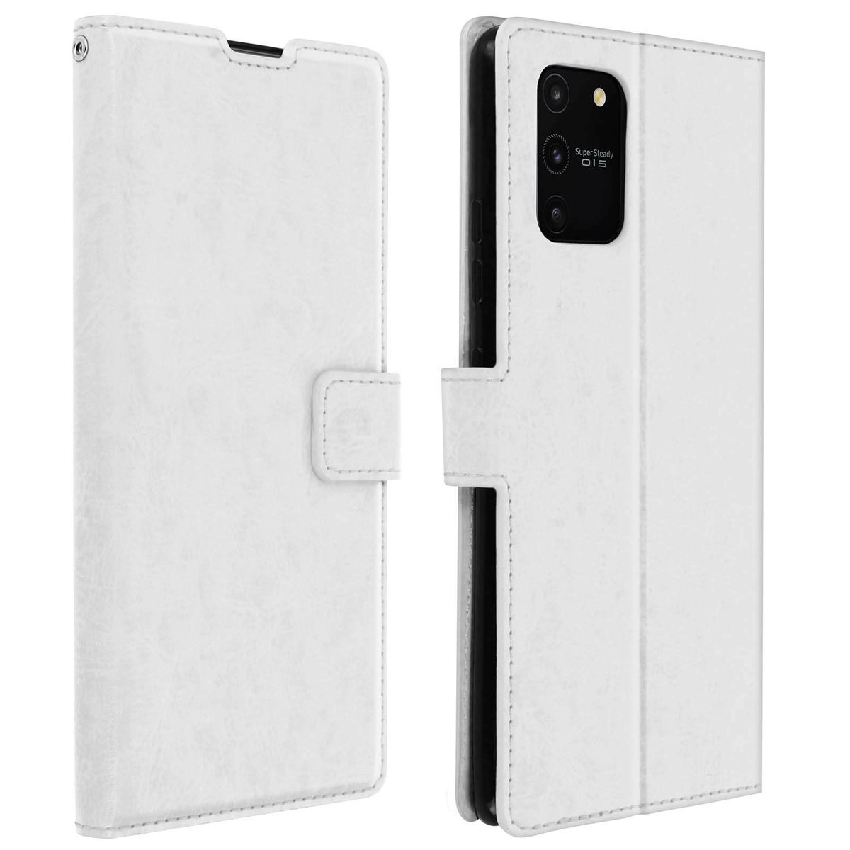 Etui z klapką i klapką z serii Vintage do Samsunga Galaxy S10 Lite – białe