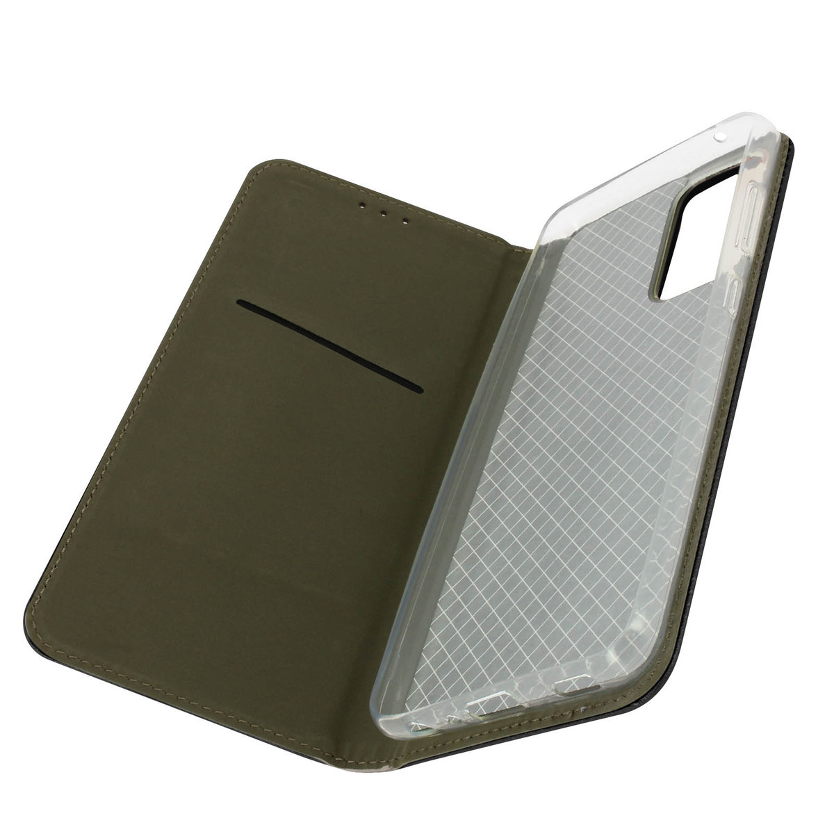 Etui Folio do Samsung Galaxy A72 Magnetyczna osłona z uchwytem na kartę Funkcja stojaka Czarny