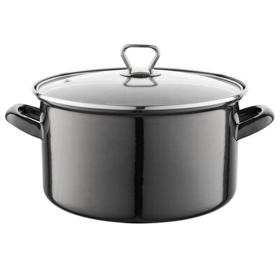 Garnek emaliowany Emalia Polska Pleszew Metalico 24 cm 5,6 l