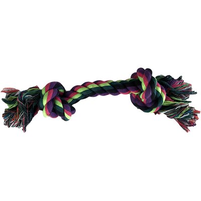 Zabawka Sznur bawełniany 35cm 3 węzły wielobarwny
