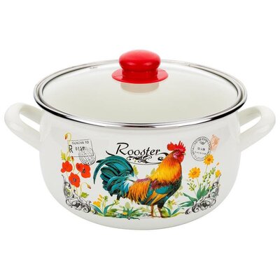 Florina Garnek emaliowany Pyza Kogucik 16 cm 1,9 l 0G0704