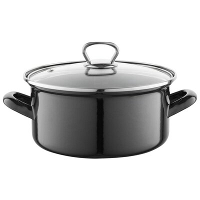 Fl1 GARNEK EMALIOWANY PROSTY NISKI METALICO Z/P 20CM 2,9L 000-GAR-20LOWMETALICO + 000-GAR-20LOWMETALICO