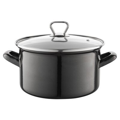 Garnek emaliowany, prosty, emalia, Pleszew Metalico, Z/P, 20 cm, 3,3 L