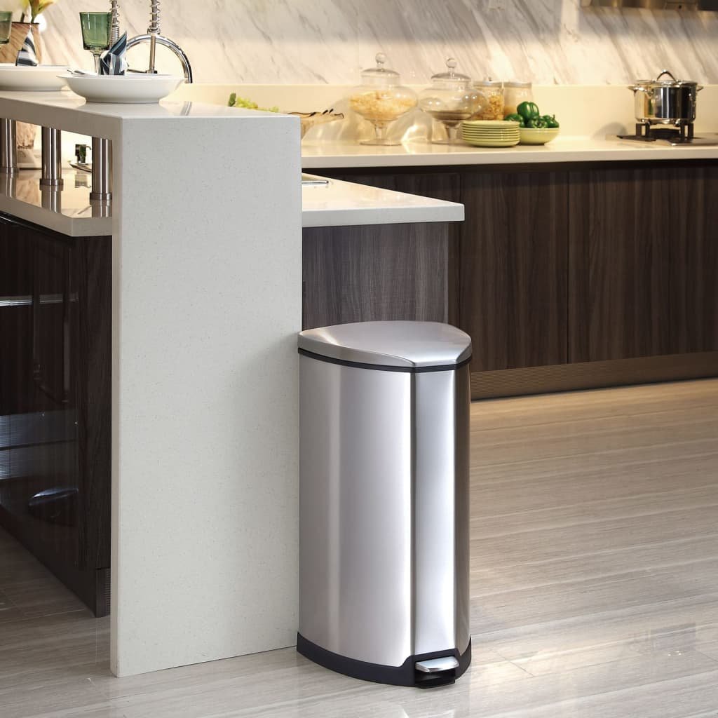 Vepa Bins EKO Kosz na śmieci z pedałem Grace, 35 L, matowy, srebrny