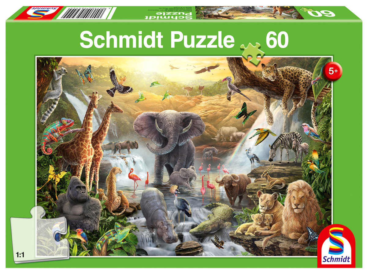 Schmidt, Puzzle Zwierzęta Afryki, 60 el.