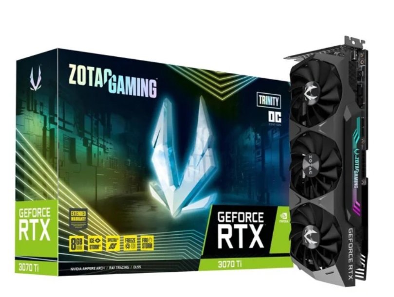 ZOTAC RTX 3070Ti Trinity OC 8 GB GDDR6X 256bit 3DP/HDMI ZT-A30710J-10P