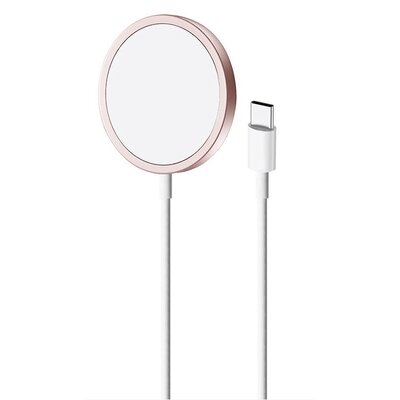 Puro Magnetic Charging Cable USB-C Magsafe – Ładowarka bezprzewodowa indukcyjna 15W (różowy)