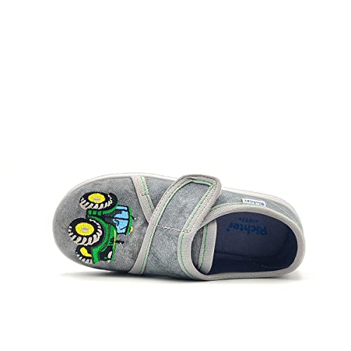 Richter Kinderschuhe Mailo Kapcie, Stone (StickTractor), 32 EU, Stone Sticktraktor, 32 EU Weit