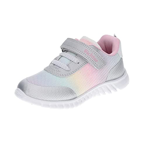 Richter Kinderschuhe Wallaby Sneakersy dla chłopców i dziewczynek, srebrne/białe/tęczowe, 24 EU, Srebrny, biały, tęczowy, 24 EU Weit