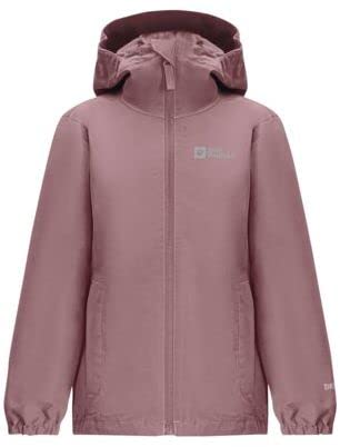 Jack Wolfskin Dziewczęca kurtka FLAZE K kurtka przeciwdeszczowa, ash Mauve, 140