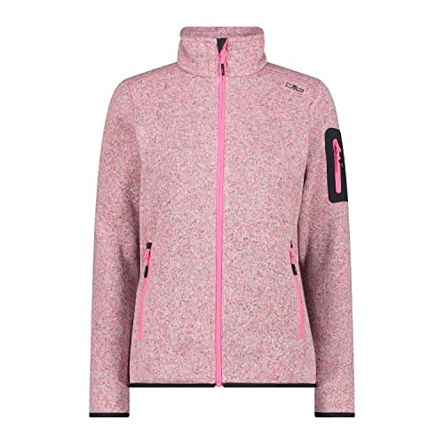 CMP Damska kurtka Knit-Tech Pink Fluo-Biała, 44