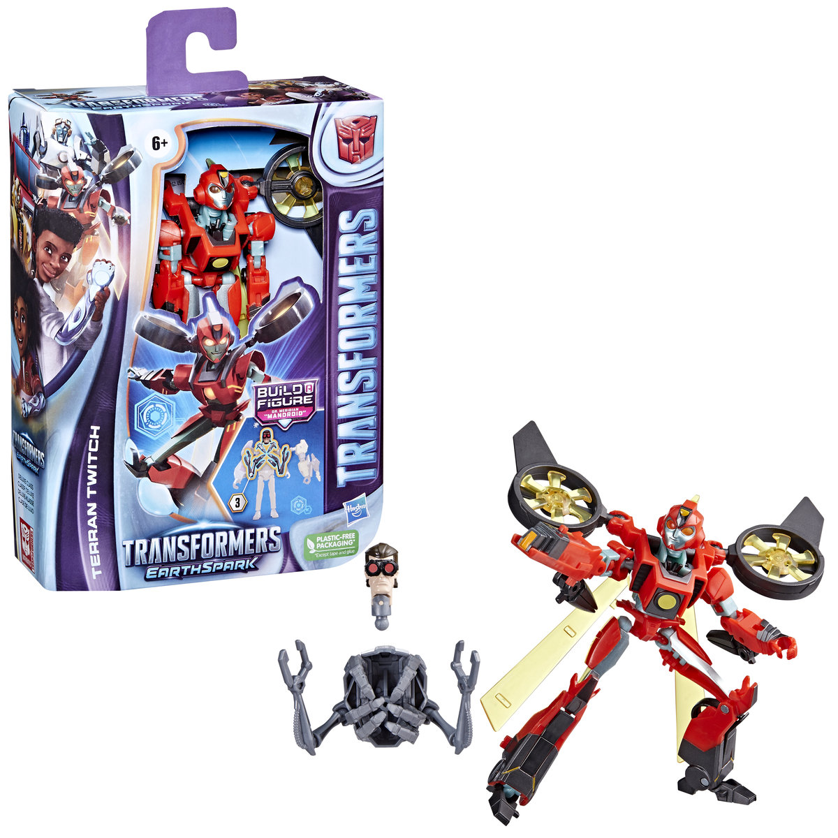 Hasbro, figurka Transformers EARTHSPARK TERRAN DELUXE TWITCH