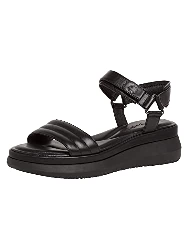 Tamaris Damskie sandały, sandały damskie, wkładka Touch, czarny, 39 eu