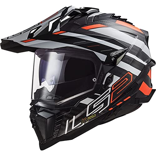 LS2, Kask cross motocykl Explorer Edge czarny fluo pomarańczowy 06, S