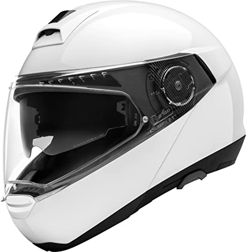 Schuberth 4547218360 C4 Pro - Kask motocyklowy Unisex - Dorosły, Biały (Glossy White), 55 (S), 1 Sztuka