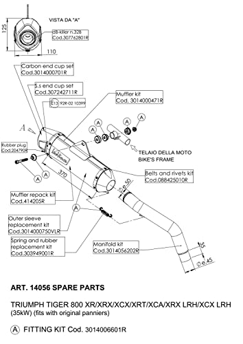 Uchwyt do rury wydechowej część zamienna zestaw LeoVince zestaw mocujący układ wydechowy do Triumph Tiger 800 rok produkcji 2011