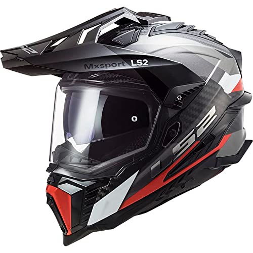 LS2, Kask cross motocykl Explorer Frontier Titanium red 06, XS