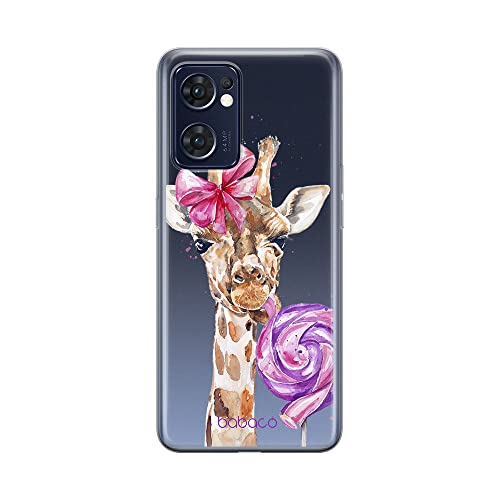 ERT GROUP etui na telefon Oppo RENO 7 5G, case oryginalny i oficjalnie licencjonowany przez Babaco, wzór Giraffe 001, optymalnie dopasowane, plecki z TPU częściowo przeźroczyste