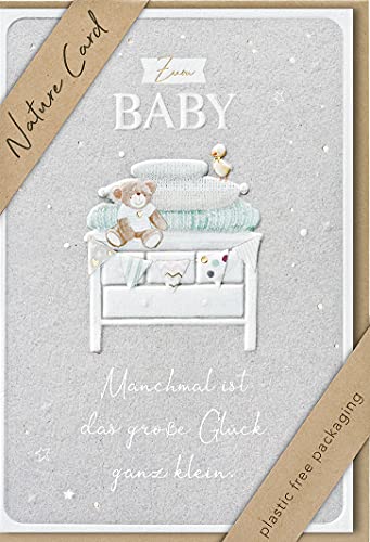 Kartka Baby Nature Card Handmade - Baby 11,6 x 16,6 cm