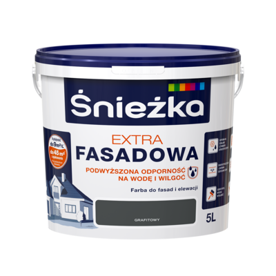 Farba fasadowa Extra grafitowy 5 l Śnieżka
