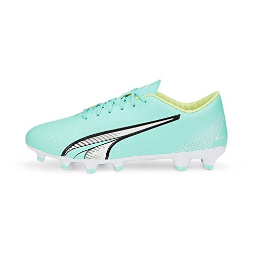 PUMA Męskie buty piłkarskie Ultra Play Fg/Ag, Elektryczna mięta PUMA biała szybka żółta, 42 EU