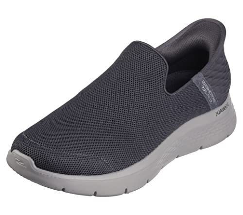 Skechers Kapcie męskie 216491 DKGY 216491 ciemnoszary materiał tekstylny, rozmiar 15 UK, Ciemnoszary materiał, 50.5 EU