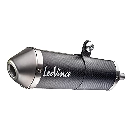 Tłumik końcowy LeoVince SLIP-ON X-FIGHT, carbon, nasadka ze stali nierdzewnej, z dopuszczeniem do Beta Enduro/Motard