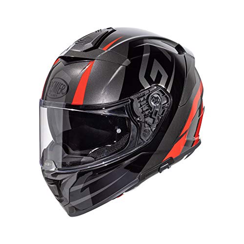 Pierwszy kask DEVIL GT 17,szary/czarny/czerwony,XL