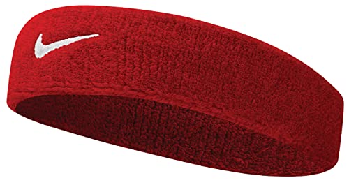 Nike Swoosh Unisex Opaska na Czoło dla Dorosłych, Czerwony, Jeden Rozmiar