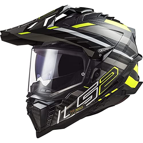 LS2, Cross Moto Explorer Edge Kask Czarny Żółty 06, XXXL