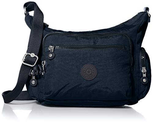 Kipling Damska damska Gabbie mała torba, lekka torebka na co dzień, codzienna nylonowa torba na ramię, niebieski niebieski niebieski 2, S US, Niebieski niebieski 2, Small