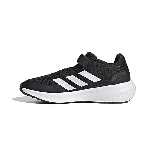 adidas Runfalcon 3.0 Elastic Lace Top Strap, Shoes-Low (Non Football) Unisex-Dzieci i Chłopcy, Czarny Core Black Ftwr White Core Black, 38 2/3 EU