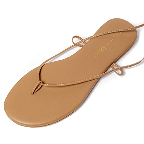 L37 HANDMADE SHOES Sandały damskie Copacabana, Tan, 41 EU