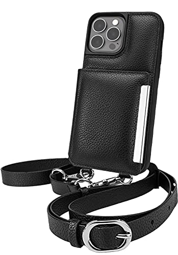XB21P-BLACK - Smartish Cross Body portfel etui - Stiletto czarny-srebrny