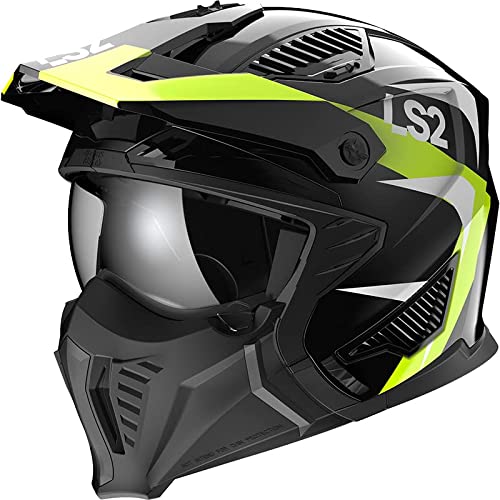 LS2, crossoverowy kask motocyklowy DRIFTER Triality H-V yellow 2206, XL