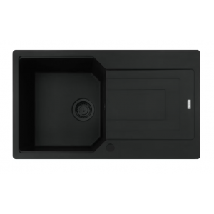 Franke Urban UBG 611-86 GSC Zlewozmywak granitowy jednokomorowy 86x50 cm czarny mat 114.0697.750