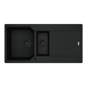 Franke Urban UBG 651-100 GSC Zlewozmywak granitowy półtorakomorowy 100x50 cm czarny mat 114.0697.747