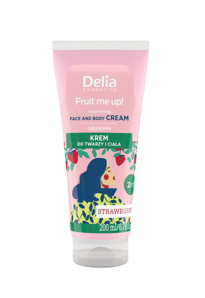 Delia Fruit me up! Krem do twarzy i ciała Truskawka 200 ml