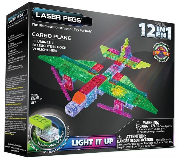 Laser Pegs 12 in 1 Cargo Plane G1670B