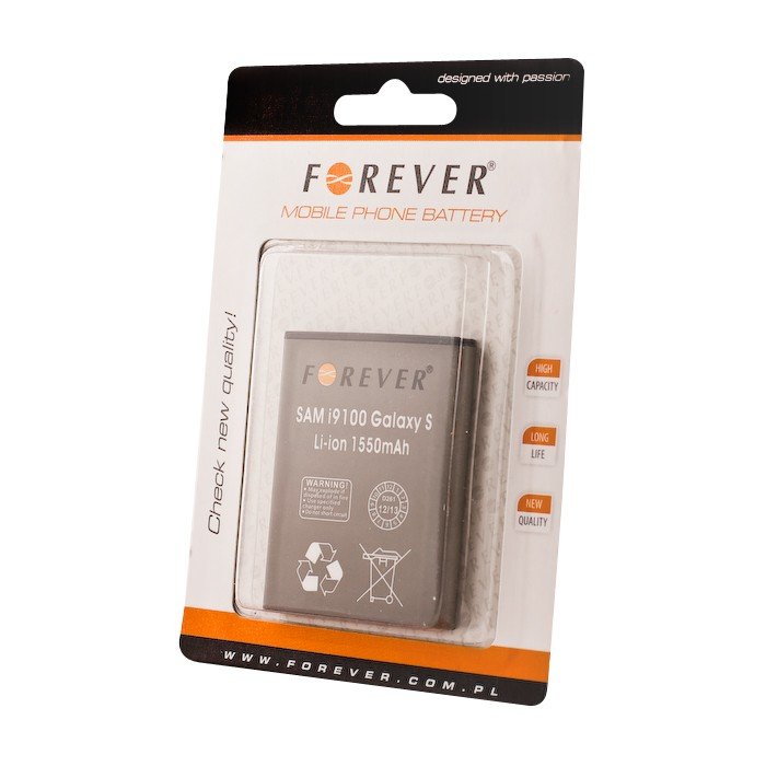 Forever Bateria do Samsung I9100 Galaxy S II 1550 mAh Li-Ion HQ