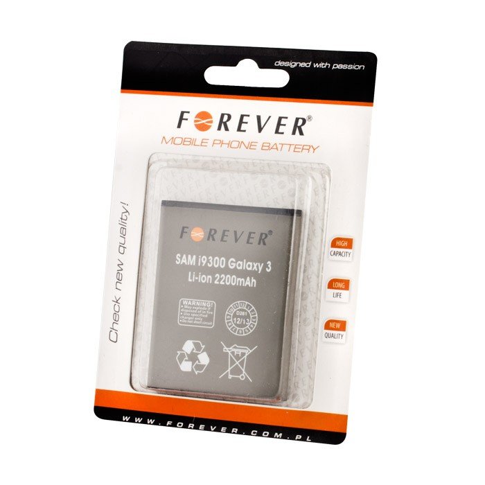 Forever Bateria do Samsung I9300 Galaxy S III 2200 mAh Li-Ion HQ