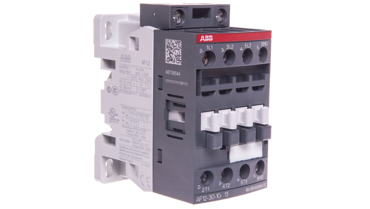 ABB Stycznik mocy 12A 3P 5,5kW 100-250V50/60HZ-DC 1Z 0R AF12-30-10-13 1SBL157001R1310 1SBL157001R1310