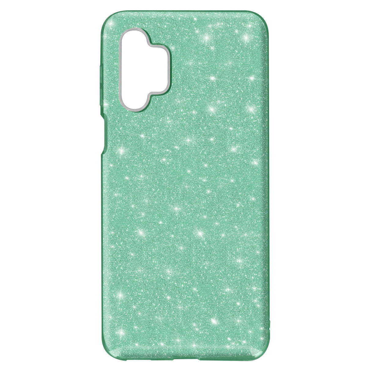 Osłona tylna Samsung Galaxy A32 Glitter Zdejmowana Sztywna silikonowa zielona