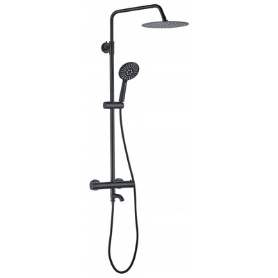 Rea Zestaw Prysznicowy Natryskowy z Termostatem Lungo Black P4113