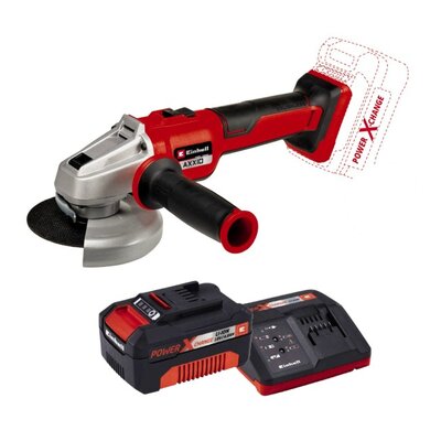 Szlifierka kątowa EINHELL AXXIO + Akumulator EINHELL PXC 4512042 4Ah 18V + Ładowarka