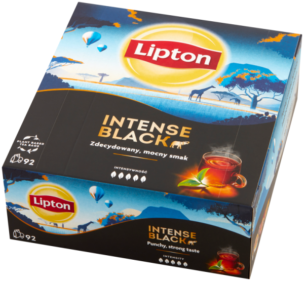 Lipton Intense Black Czarna herbata 211,6g 92 torebek