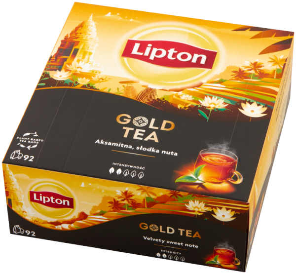 Lipton Gold Tea Herbata czarna 138g 92 torebki