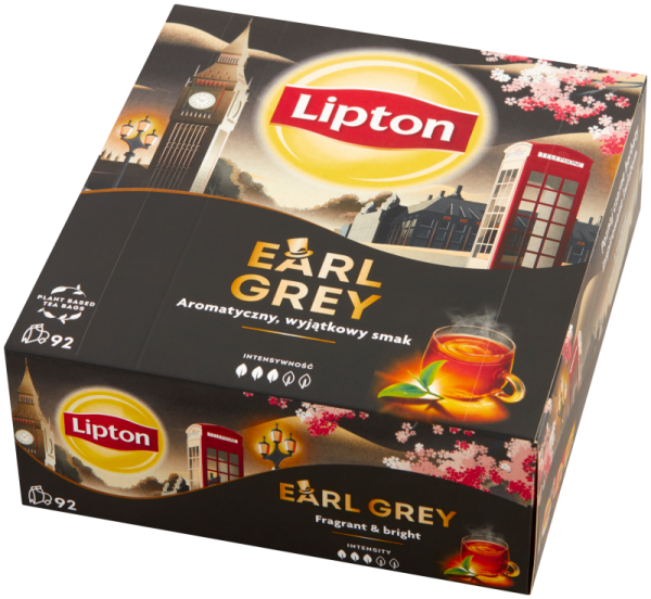 Lipton Earl Grey Herbata czarna 138g 92 torebek